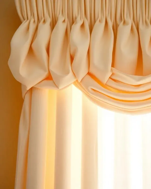 Butterfly pleat drapery