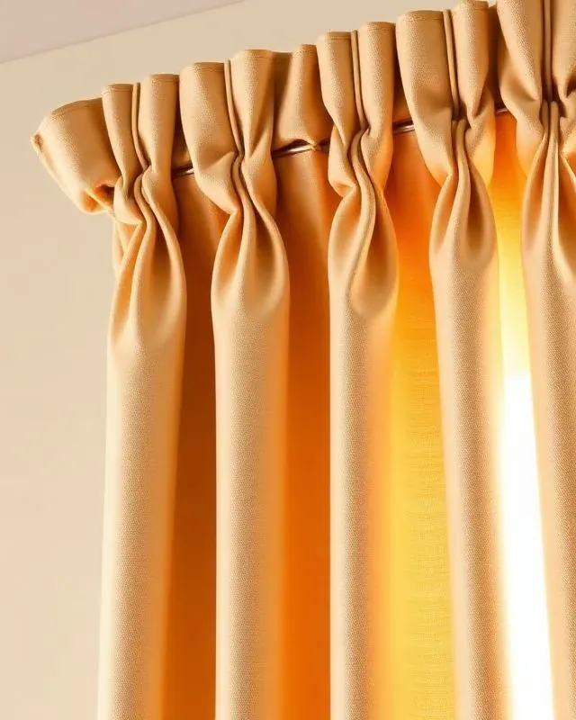Four finger pleat drapery