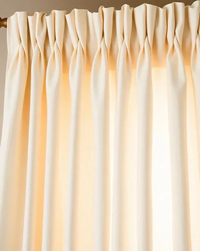 French pleat drapery