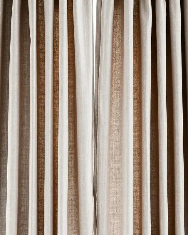 Inverted pleat drapery