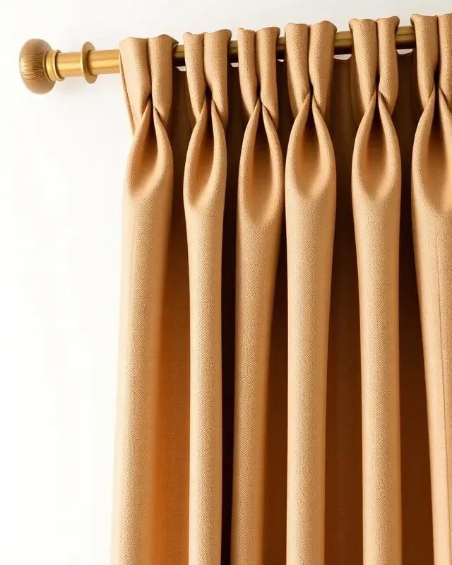 Three finger pleat drapery