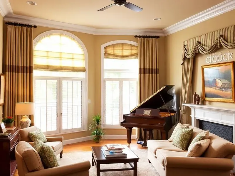 Contemporary comfort drapery detail