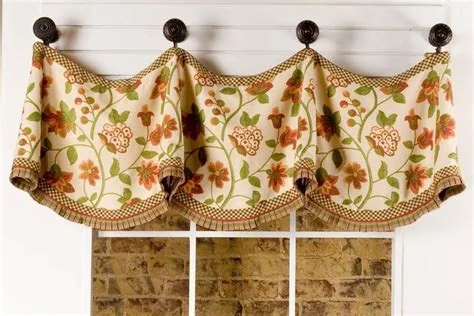 Scalloped valance with bells